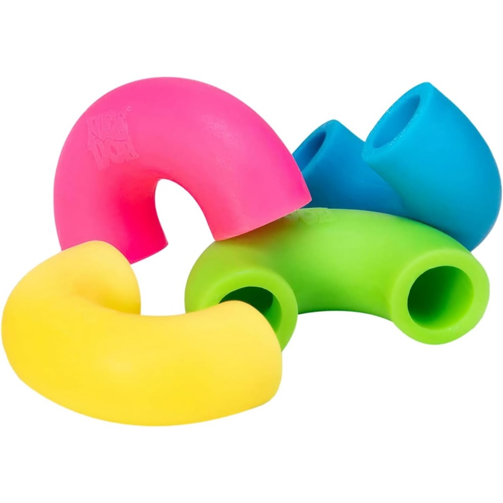 NeeDoh Mac 'N'- Squeeze - 4 Squishy Noodles - Assorted